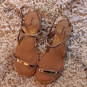 Qupid Rose Gold Sandal